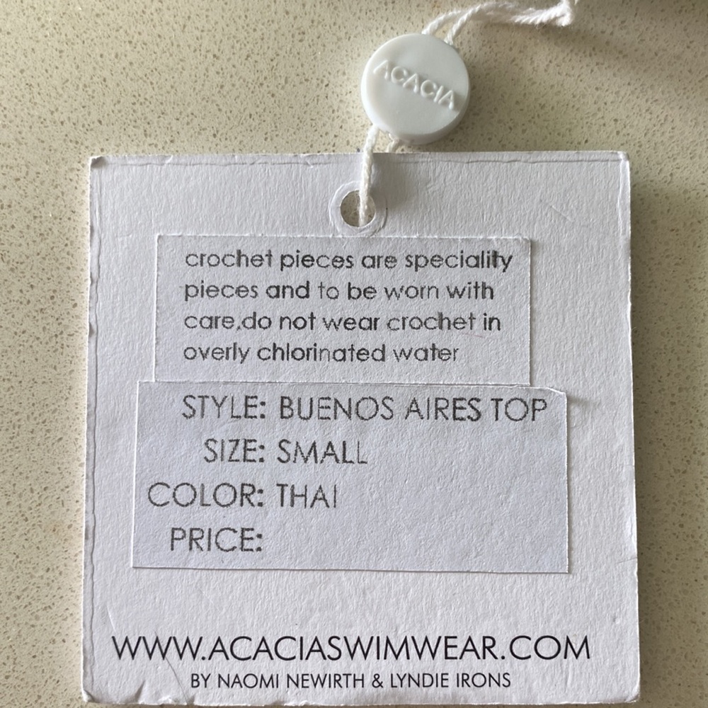 NWT Acacia Swimwear Buenos Aires Bandeau Thai Bikini Top - Picture 6 of 6